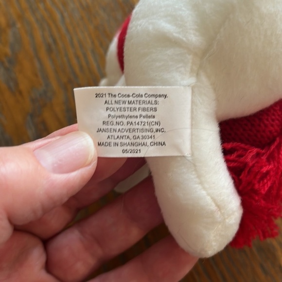 Coca-Cola bear white with red scarf approximately 3 1/2” tall - Picture 6 of 10